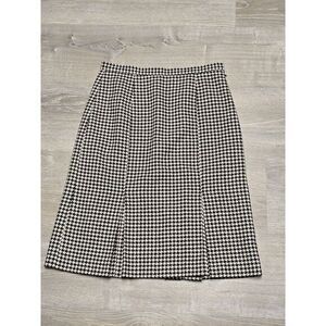 Eddie Bauer Women's Wool‎ Blend Houndstooth Skirt Size 10